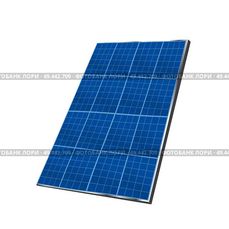 Solar plate collector. isolated vector illustration on white background. Стоковая иллюстрация, агентство Ingram Publishing / Фотобанк Лори