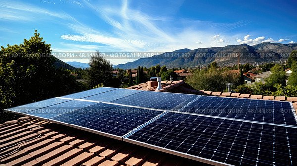 solar rechargeable battery ai generated. Стоковое AI-изображение, AI-художник Vectorwin / Фотобанк Лори