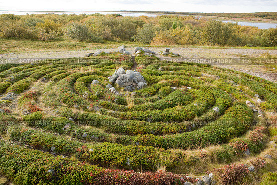Соловецкие острова. Большой Заяцкий остров. Лабиринт. (2009 год). Редакционное фото, фотограф Михаил Ворожцов / Фотобанк Лори