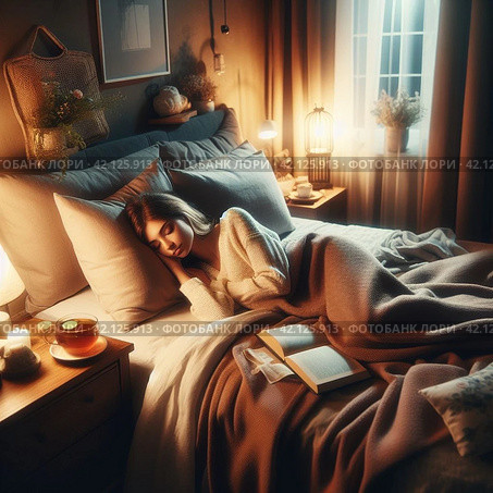 Сон. Стоковое AI-изображение, AI-художник Вадим Кабаев / Фотобанк Лори