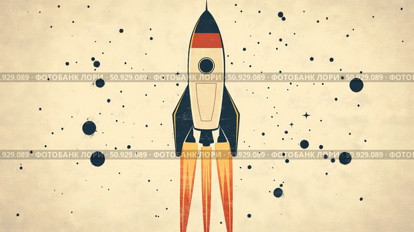 space zooming rocket ai generated. Стоковое AI-изображение, AI-художник Vectorwin / Фотобанк Лори