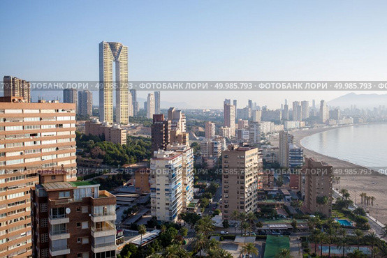 Spain, top view of the of Benidorm, Spain. Spain, top view of the Benidorm. Стоковое фото, агентство Ingram Publishing / Фотобанк Лори
