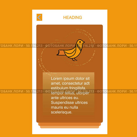 Sparrow mobile vertical banner design design. Vector. Стоковая иллюстрация, агентство Ingram Publishing / Фотобанк Лори