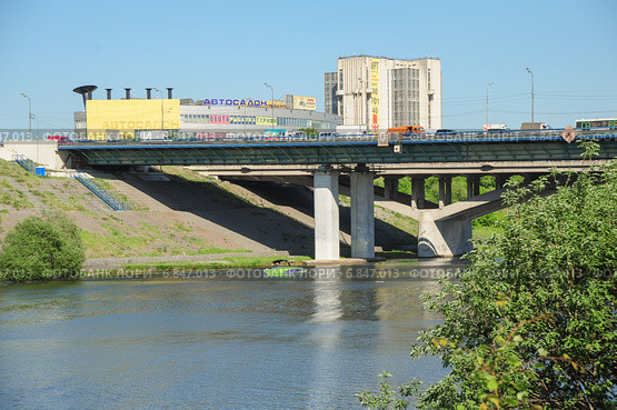 Спасские мосты через Москву-реку на МКАД (2014 год). Редакционное фото, фотограф Алёшина Оксана / Фотобанк Лори