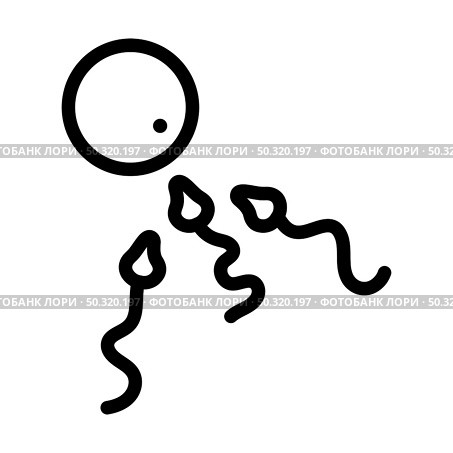 Sperm And Egg Cell Icon. Bold outline design with editable stroke width. Vector Illustration. Стоковая иллюстрация, агентство Ingram Publishing / Фотобанк Лори