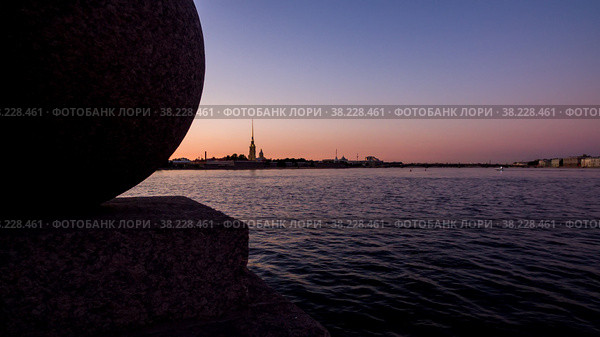 Spit of Vasilyevsky Island and Peter and Paul Fortress.White night. Unique urban landscape center Saint Petersburg. Central historical sights city. Top tourist places in Russia. Capital Russian Empire (2020 год). Стоковое фото, фотограф Aleksandr Golubev / Фотобанк Лори