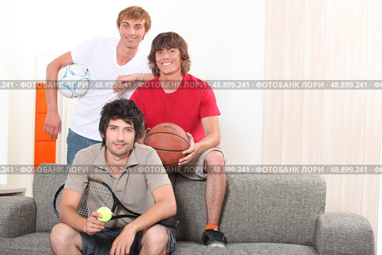 Sporty guys. Стоковое фото, агентство Ingram Publishing / Фотобанк Лори