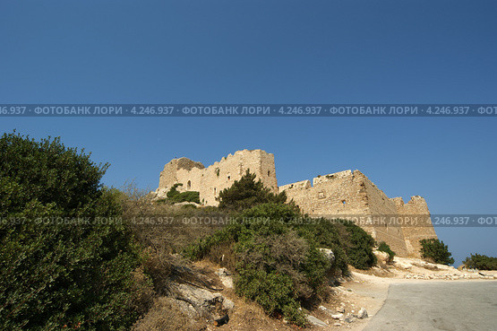 Средневековый Замок Критиния, Родос, Греция, Додеканес (2012 год). Стоковое фото, фотограф Владимир Журавлев / Фотобанк Лори