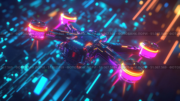 stabilization oscillating drone ai generated. Стоковое AI-изображение, AI-художник Vectorwin / Фотобанк Лори
