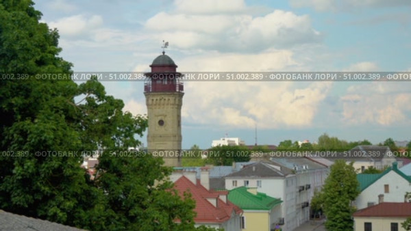 Старая пожарная каланча в городе Гродно, Беларусь. Редакционное видео, видеограф Sergei Gorin / Фотобанк Лори