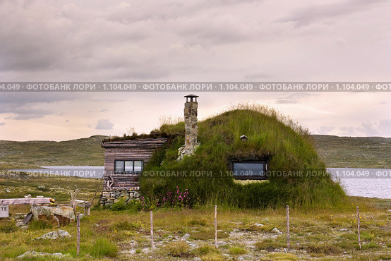 Старинное национальное жилье Норвегии (2009 год). Стоковое фото, фотограф Михаил Митин / Фотобанк Лори