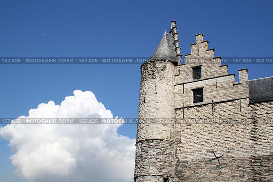 Старинный замок Стеен в Антверпене, Бельгия (2007 год). Стоковое фото, фотограф Карасева Екатерина Олеговна / Фотобанк Лори