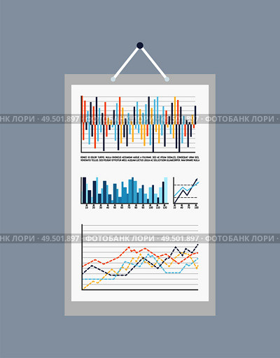 Statistic infographics and infocharts on picture vector. Scheme charts templates, diagrams and flowcharts with scales. Graphic info representation. Statistic Infographics and Infocharts on Picture. Стоковая иллюстрация, агентство Ingram Publishing / Фотобанк Лори