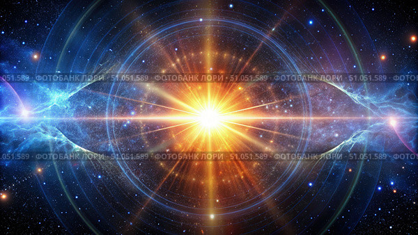 Stellar Echo Image of a Star Emitting Light Waves. Generative AI. Стоковое AI-изображение, AI-художник Roman Zavorotny / Фотобанк Лори