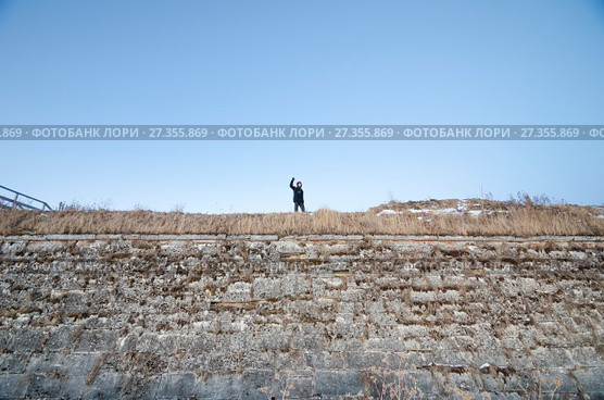 Стена Новодвинской крепости. Россия, Архангельск (2017 год). Стоковое фото, фотограф Яковлев Сергей / Фотобанк Лори