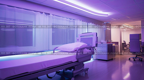 sterilization uv-c light ai generated. Стоковое AI-изображение, AI-художник Vectorwin / Фотобанк Лори