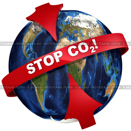 Stop CO2. (Остановить выбросы углекислого газа) Стоковая иллюстрация, иллюстратор WalDeMarus / Фотобанк Лори