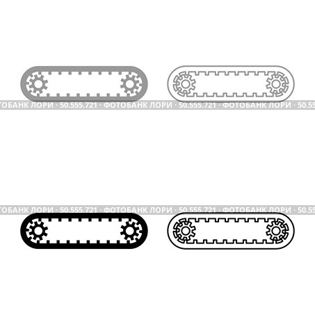Strap for engine toothed drive belt for gears cambelt timing gas distribution mechanism set icon grey black color vector illustration image simple solid fill outline contour line thin flat style. Strap for engine toothed belt for gears cambelt timing gas distribution mechanism set icon grey black color vector illustration image solid fill outline contour line thin flat style. Стоковая иллюстрация, агентство Ingram Publishing / Фотобанк Лори