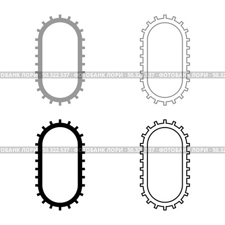 Strap for engine washing machine Cambelt Shootless belt set icon grey black color vector illustration flat style simple image. Strap for engine washing machine Cambelt Shootless belt set icon grey black color vector illustration flat style image. Стоковая иллюстрация, агентство Ingram Publishing / Фотобанк Лори