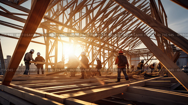 strength wood truss ai generated. Стоковое AI-изображение, AI-художник Vectorwin / Фотобанк Лори