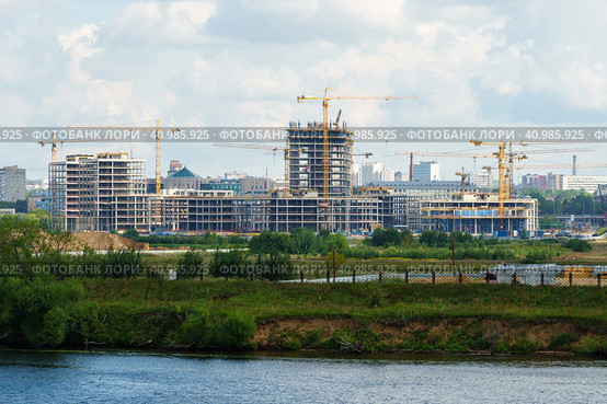 Строительство Бизнес-парка «Ростех-Сити» Москва (2019 год). Редакционное фото, фотограф Александр К / Фотобанк Лори