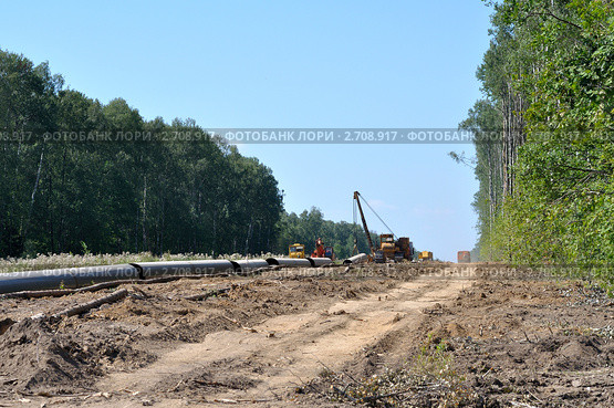 Строительство газопровода. Стоковое фото, фотограф Руслан Григолава / Фотобанк Лори