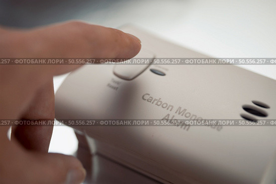 studio shot of carbon monoxide detector. Стоковое фото, агентство Ingram Publishing / Фотобанк Лори