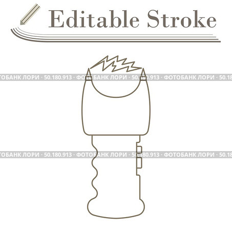 Stun Gun Icon. Editable Stroke Simple Design. Vector Illustration. Стоковая иллюстрация, агентство Ingram Publishing / Фотобанк Лори
