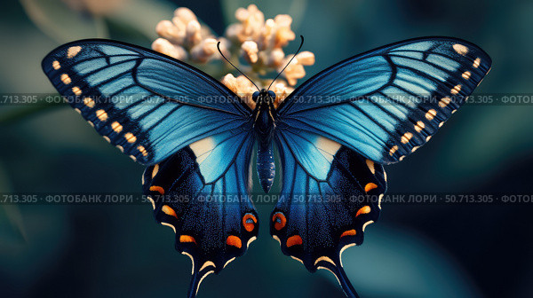 style swallowtail blue. Стоковое фото, фотограф Vectorwin / Фотобанк Лори