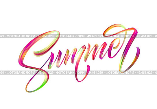 Summer Handwritten brush stroke acrylic paint lettering. Vector millustration EPS10. Summer Handwritten brush stroke acrylic paint lettering. Vector millustration. Стоковая иллюстрация, агентство Ingram Publishing / Фотобанк Лори