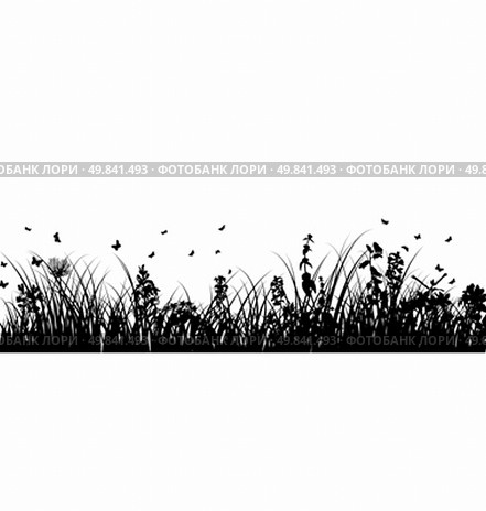 Summer meadow background. EPS 10 vector illustration without transparency and meshes. Стоковая иллюстрация, агентство Ingram Publishing / Фотобанк Лори