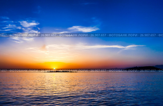 Sunrise over Mirabello Bay, Crete (2017 год). Стоковое фото, фотограф photoff / Фотобанк Лори