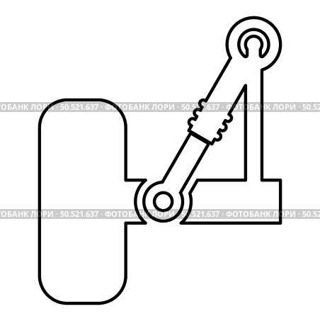 Suspension in the car contour outline line icon black color vector illustration image thin flat style simple. Suspension in the car contour outline line icon black color vector illustration image thin flat style. Стоковая иллюстрация, агентство Ingram Publishing / Фотобанк Лори