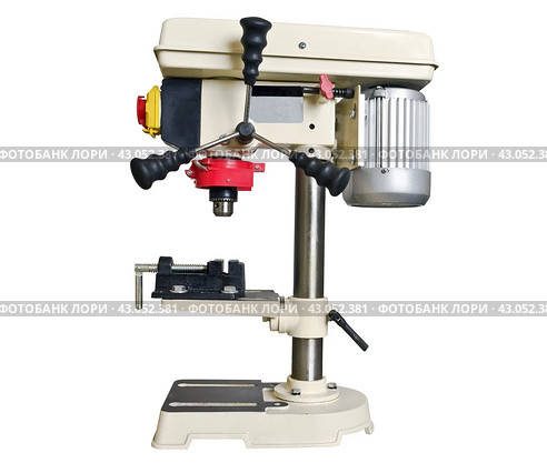 Сверлильный станок на белом фоне. Drilling Bench Press isolated on white background. Стоковое фото, фотограф Татьяна Д / Фотобанк Лори