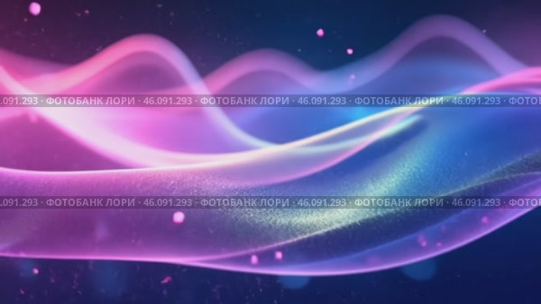 Светящаяся розово-голубая полупрозрачная волна на черном фоне, абстрактный цифровой фон. Стоковое AI-видео, аниматор Анжелика Самсонова / Фотобанк Лори