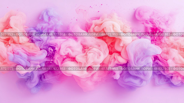 Swirling Pastel Hues: A dreamy blend of pinks and purples, perfect as a soft abstract for backgrounds and creative graphic projects. Стоковое AI-изображение, AI-художник Данила Большаков / Фотобанк Лори