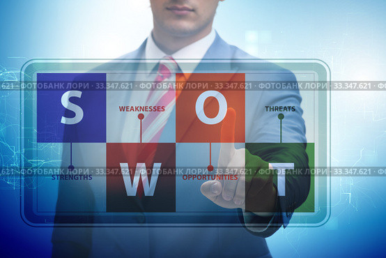 SWOT technique concept for business. Стоковое фото, фотограф Elnur / Фотобанк Лори