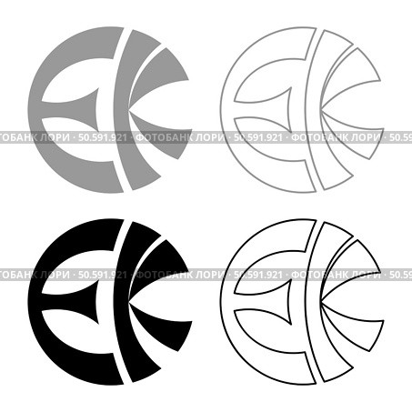 Symbol Eckankar religion EK set icon grey black color vector illustration image simple solid fill outline contour line thin flat style. Symbol Eckankar religion EK set icon grey black color vector illustration image solid fill outline contour line thin flat style. Стоковая иллюстрация, агентство Ingram Publishing / Фотобанк Лори