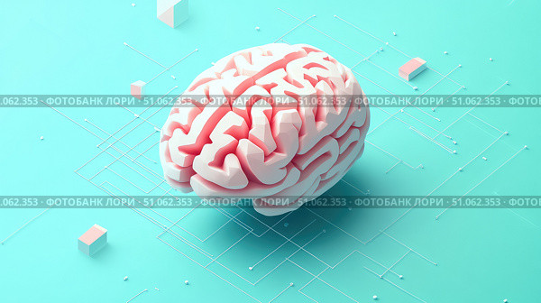 synapse beaming brain ai generated. Стоковое AI-изображение, AI-художник Vectorwin / Фотобанк Лори
