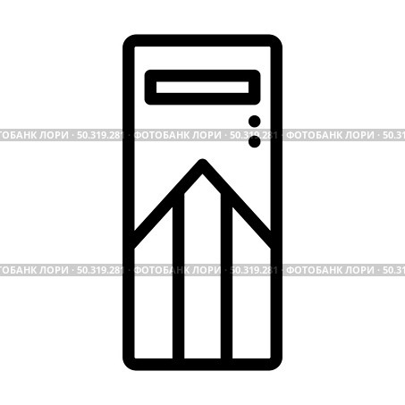 System Unit Icon. Editable Bold Outline Design. Vector Illustration. Стоковая иллюстрация, агентство Ingram Publishing / Фотобанк Лори