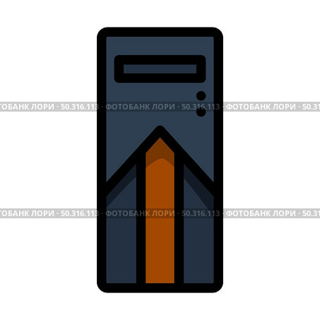 System Unit Icon. Editable Bold Outline With Color Fill Design. Vector Illustration. Стоковая иллюстрация, агентство Ingram Publishing / Фотобанк Лори