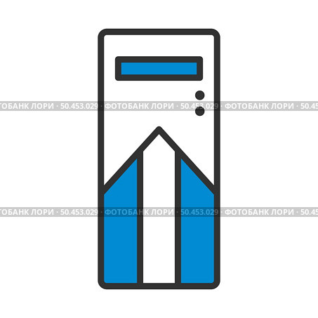 System Unit Icon. Editable Bold Outline With Color Fill Design. Vector Illustration. Стоковая иллюстрация, агентство Ingram Publishing / Фотобанк Лори