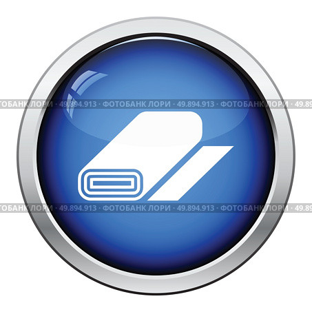 Tailor cloth roll icon. Glossy button design. Vector illustration. Стоковая иллюстрация, агентство Ingram Publishing / Фотобанк Лори