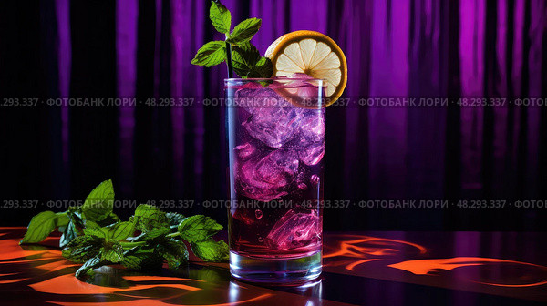 tall purple drank ai generated. Стоковое AI-изображение, AI-художник Vectorwin / Фотобанк Лори