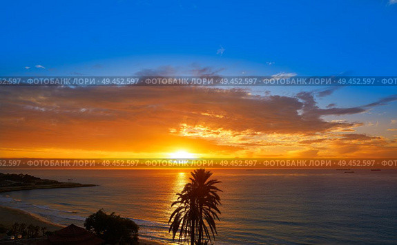 Tarragona Balcony of Europe at sunrise in Catalonia. Стоковое фото, агентство Ingram Publishing / Фотобанк Лори