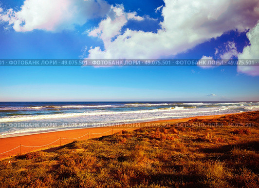 Tavernes de Valldigna beach dunes in Valencia of Spain. Стоковое фото, агентство Ingram Publishing / Фотобанк Лори