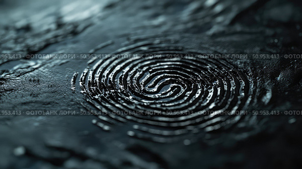 technology collapsing fingerprint ai generated. Стоковое AI-изображение, AI-художник Vectorwin / Фотобанк Лори