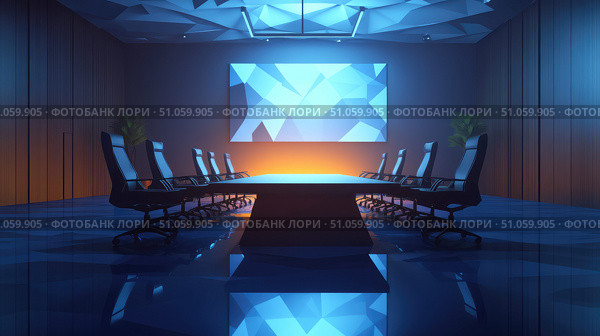 technology morphing conference room ai generated. Стоковое AI-изображение, AI-художник Vectorwin / Фотобанк Лори