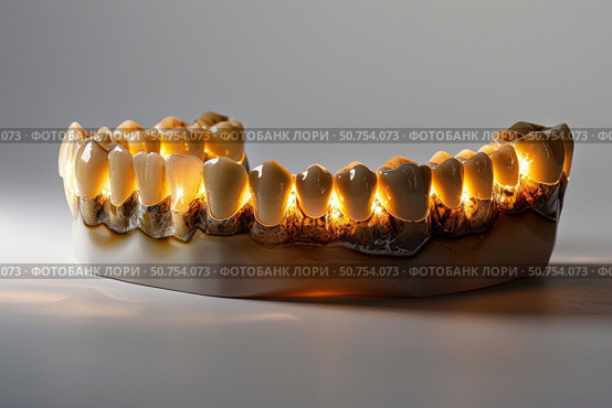 Teeth whitening transforming unhealthy gums and teeth into perfect smile. Стоковое AI-изображение, AI-художник Иван Рябоконь / Фотобанк Лори