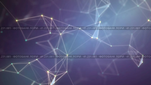 Технологический фон из полигонов. Абстрактное сплетение линий . Стоковое видео, видеограф Александр Трофимович / Фотобанк Лори